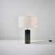 Lampe de table CROSSBY 1 en verre anthracite et laiton - Original BTC