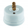 Interrupteur rotatif pour volet roulant rotatif Garby en porcelaine blanche pose en saillie - FONTINI