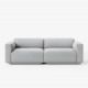 Canapé modulable Develius L.220 cm tissu Clay 003 - &Tradition