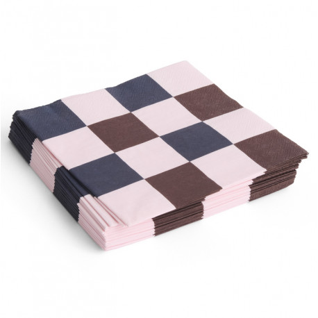 Lot de 20 serviettes en papier PATTERN NAPKINS M CHECK - Hay