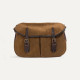 Sac MUSETTE DU PECHEUR S en cuir velours tabac - Bleu de Chauffe