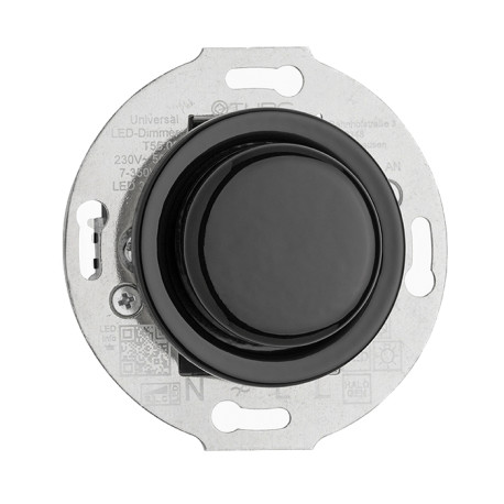 Variateur universel led en porcelaine noire sans cache (encastrable) Ref.174030 - THPG