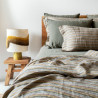 Plaid MAYDAY SATYS en lin à rayures - Bed And Philosophy