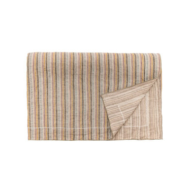 Plaid MAYDAY SATYS en lin à rayures - Bed And Philosophy