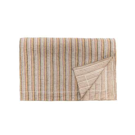 Plaid MAYDAY SATYS en lin à rayures - Bed And Philosophy