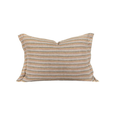 Coussin rectangulaire MAFIA ISATYS en lin à rayures - Bed And Philosophy