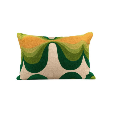 Coussin rectangulaire COSMO CARDAMONE broderie - Bed And Philosophy
