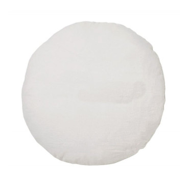 Coussin rond MERCER en lin lavé kaki - Bed And Philosophy