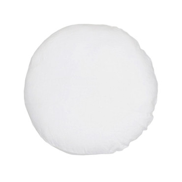 Coussin rond MERCER en lin lavé kaki - Bed And Philosophy