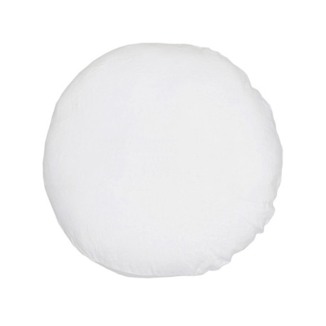 Coussin rond MERCER en lin lavé kaki - Bed And Philosophy