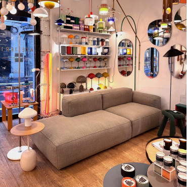 EXPO // Canapé Mags Soft tissu Maglia Warm Grey - Hay