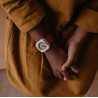 Montre SUNBURN camel et jaune - Mini Kyomo