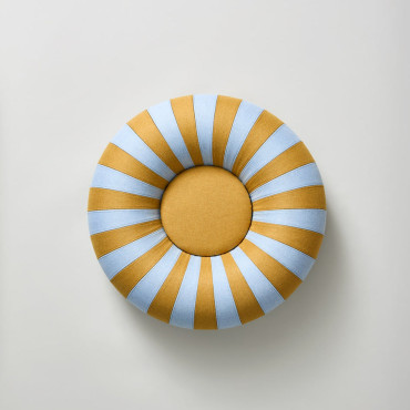Pouf gonflable indoor outdoor FLOAT small blue ochre - Studio About