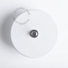 Bouton poussoir à push en métal blanc - Zangra