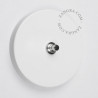 Bouton poussoir à push en métal blanc - Zangra