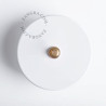Bouton poussoir à push en métal blanc - Zangra