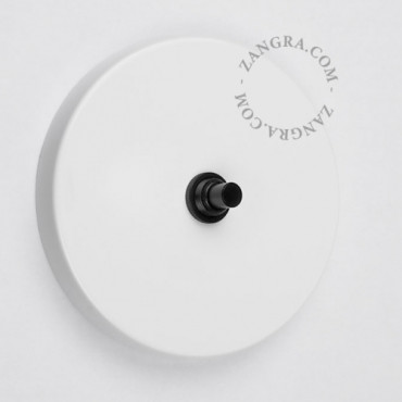 Bouton poussoir à push en métal blanc - Zangra