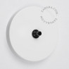 Bouton poussoir à push en métal blanc - Zangra