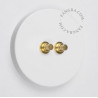 Double bouton poussoir à push en métal blanc - Zangra