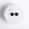 Double bouton poussoir à push en métal blanc - Zangra