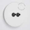 Double bouton poussoir à push en métal blanc - Zangra