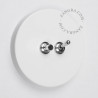 Double Interrupteur / bouton poussoir à push en métal blanc - Zangra