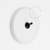 Interrupteur simple ou va et vient en porcelaine blanche brillante - Zangra