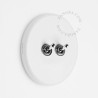 Double interrupteur simple allumage ou va et vient en porcelaine blanche brillante - Zangra