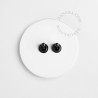 Double interrupteur simple allumage ou va et vient en porcelaine blanche brillante - Zangra