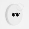 Double interrupteur simple allumage ou va et vient en porcelaine blanche brillante - Zangra