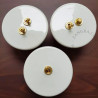 Double interrupteur simple allumage ou va et vient en porcelaine blanche brillante - Zangra