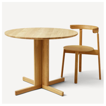 Table ronde TREFOIL en chêne - Form & Refine