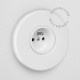 Prise 2P+T en porcelaine blanche brillante - Zangra