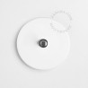 Bouton poussoir à push en porcelaine blanche - Zangra