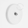 Bouton poussoir à push en porcelaine blanche - Zangra