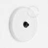 Bouton poussoir à push en porcelaine blanche - Zangra
