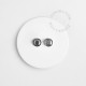 Double bouton poussoir à push en porcelaine blanche brillante - Zangra