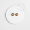 Double bouton poussoir à push en porcelaine blanche brillante - Zangra