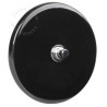 Bouton poussoir à push en porcelaine noire brillante - Zangra