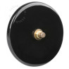 Bouton poussoir à push en porcelaine noire brillante - Zangra