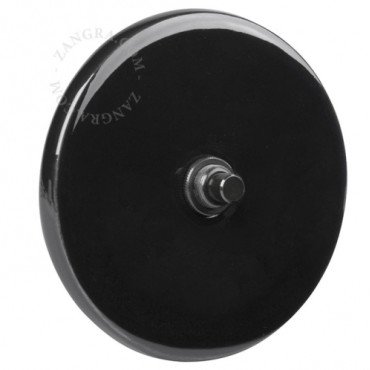Bouton poussoir à push en porcelaine noire brillante - Zangra