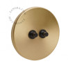Double bouton poussoir à push en laiton - Zangra