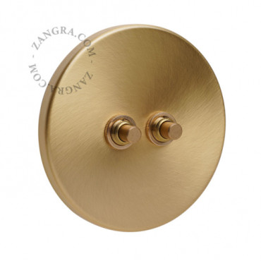 Double bouton poussoir à push en laiton - Zangra