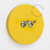 Double interrupteur simple allumage ou va et vient en métal jaune - Zangra