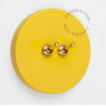 Double interrupteur simple allumage ou va et vient en métal jaune - Zangra