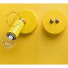 Double interrupteur simple allumage ou va et vient en métal jaune - Zangra