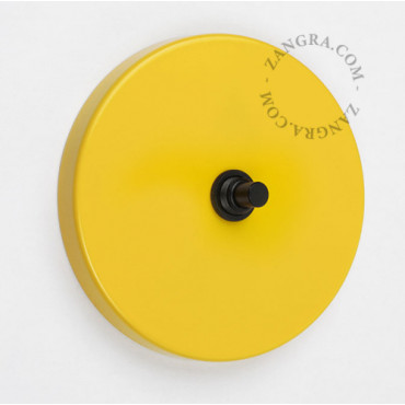 Bouton poussoir à push en métal jaune - Zangra