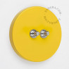Double bouton poussoir à push en métal jaune - Zangra