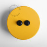 Double bouton poussoir à push en métal jaune - Zangra