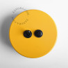 Double Interrupteur / bouton poussoir à push en métal jaune - Zangra